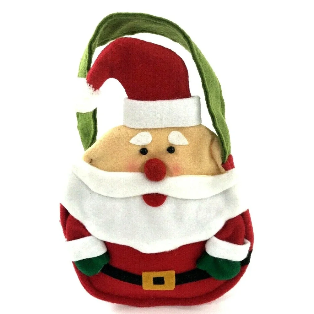 Christmas Felt Santa Gift Bag or Childs Purse - 6